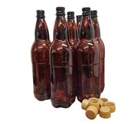 DIAH DO IT AT HOME Lot de 24 bouteilles en PET de 1 l avec bouchon à visser pour le stockage de la bière