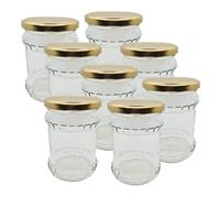 DIAH DO IT AT HOME Lot de 8 bocaux en verre 500 ml avec couvercle pour confiture, cornichons, chutney et miel