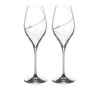DIAMANTE Lot de 2 paires de verres à prosecco Swarovski - Silhouette - Avec cristaux Swarovski - Coffret cadeau