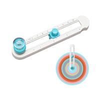 Diamètre de 2-20cm Réglable Decoupe Cutter Rotatif Circulaire Coupe Papier | Rotatif Massicot Cutter Circulaire Réglable de Outils artisanaux pour Cartes de Vœux Albums Papier Cartonné Photos (Blanc)