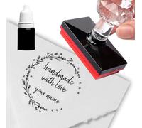 Diamond drawing Tampon pré-encré avec logo personnalisé pour les petites | Tampon photosensible pré-encré, pas besoin de tampon encreur séparé. Idéal pour les logos d'entreprise, les mariages