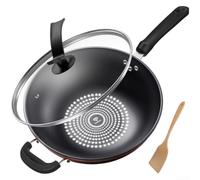 Diamond Non-Stick Wok Pan 30cm Induction Compatible(B-34CM) | Advanced diamond coating, effortless cooking, easy cleanup, 30cm size, German non- tech