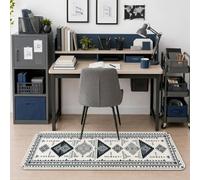 Diamond Tapis de couloir moderne avec lignes géométriques géométriques N/A Bleu marine Pour dortoir universitaire Tapis de sol rectangulaire Bordure Bordure pour cuisine buanderie Décoration 6,1 x 1,5