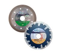 DIAMWOOD - Pack 2 Disques Diamant 125 mm - RAZOR Grès Cérame Marbre Carrelage - TURBOCUT Béton Margelle Tuile Granit - Al. 22,23 mm - Meuleuse 125 mm