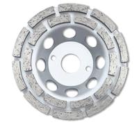 DIAMWOOD - Plateau de Surfaçage Diamanté Double Piste D. 125 x 22,23mm - Disque Segments Béton Matériaux de Construction - Meuleuse Disqueuse et Surfaceuse