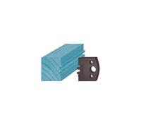 Diamwood Platinum - Jeu de 2 contre-fers profilés Ht. 38 x 4 mm bouvetage enture 4 mm A75 pour porte-outils de toupie - Diamwood Platinum
