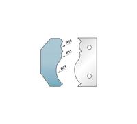 Diamwood Platinum - Jeu de 2 fers profilés Ht. 90 x 5,5 mm corniche N°6 M590.351 pour porte-outils de toupie - Diamwood Platinum