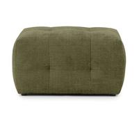 Diane - pouf en velours texturé - Vert Kaki