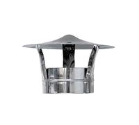 Diankamin Chapeau chinois avec base ronde zinguée, diamètre 180 mm