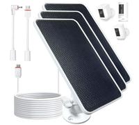 DIANMU Lot de 3 panneaux solaires pour projecteur Ring Spotlight/Outdoor | Panneau IP65, câble de 4 m, connecteurs USB-C/DC, support en aluminium pour Ring Spotlight Cam Plus/Pro