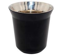Diano Tasse isotherme en acier inoxydable, petite tasse à expresso métel, double paroi isolée thermiquement, tasse à café capsule 160 ml, noir