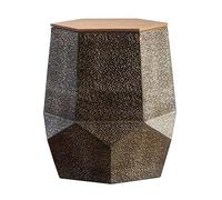 DIANXI Canapé Table Basse Table d'appoint d'angle en Fer forgé for canapé rétro, Meuble créatif de Salon, Petite et Ronde