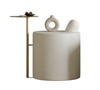 DIANXI Canapé Table Basse Table d'appoint de canapé Artistique, Meuble Chevet for Chambre à Coucher, Petite Lampe Luxe, décoration Balcon Ronde