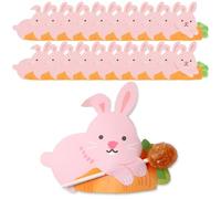 Dianzan Cartes en Papier Sucette Lapin De Pâques 50 Pièces Lapin Mignon Carotte Bonbons De Chocolat Porte-Bonbons pour Joyeuse Fête De Pâques