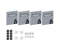 Dibond Hanger - Kit complet - Pour accrocher des panneaux muraux Aluminium / Acryl / dibond - Système d'accorchage Dibond - 70x70 mm 2kg - equerre réglable et matériel de fixation