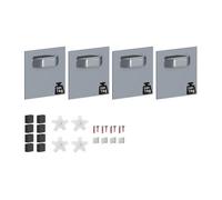 Dibond Hanger - Kit complet - Pour accrocher des panneaux muraux Aluminium / Acryl / dibond - Système d'accorchage Dibond - 45x45 mm 1kg - equerre réglable et matériel de fixation