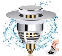 Diboniur Bonde de Lavabo, Bouchon Baignoire Universel Pop-Up avec 2 Joints