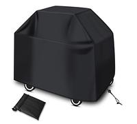 Diboniur Housse Barbecue Exterieur, Bache Barbecue de Protection, Housse Plancha pour BBQ Gaz, avec Revêtement Résistant à l'eau (147x61x117cm Noir)