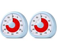 Diboniur Minuteur Visuel Enfant Rechargeable, 60 Minutes Timer Compte à Rebours Silencieux, Timer Enfant Apprentissage, Outil de Gestion du Temps pour Cuisine, Salle de Classe, Réunions (Bleu)
