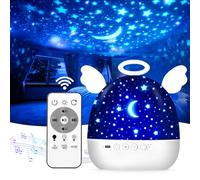 Diboniur Veilleuse Bébé Projecteur Ciel Etoile Plafond, 22 Films Veilleuse Enfant Projecteur, Veilleuse Musicale et Lumineuse, 360°Rotation et Telecommandé, Lampe Projecteur Enfant Deco Chambre