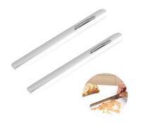 Dibotell 2 Pièces Ramasse Miettes de Table en INOX,Ramasse Miettes Manuel Courbé,Acier Inoxydable Argent Grattoir À Miettes,Ramasse Miettes de Table INOX Courbé,Idéal pour débarasser Votre Nappe