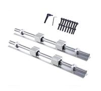 DIBOTISCNC Lot de 2 rails linéaires SBR20 - 600 mm - Argenté - Avec 4 blocs de roulement SBR20UU - 4 anneaux fixes - Rail de roulement linéaire avec trous pré-percés - Pour imprimante 3D DIY