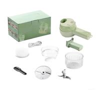 Dicer à oignons sans fil en acier inoxydable pour mini robot de cuisine | Design sans fil, pour une opération à une touche, coupe l'ail en quelques secondes, nettoyage facile
