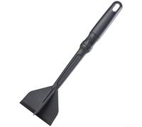 Dicer manuel pour hachoir à légumes avec long manche - Mélangeur en plastique PP sûr pour la préparation de la salade - Outil de cuisine antidérapant gris 29,5 cm (noir)