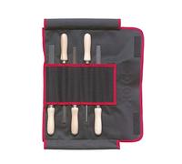 Dick 13092020H Jeu de limes, 5 pièces avec manche en hêtre N° 1901, Multicolore