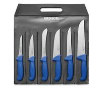 Set of 6 ERGOGRIP knives in self-service plastic bag, 36.4 cm, Bleu