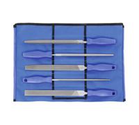 Jeu de limes polyvalentes Dick, 5 pièces, dans une trousse à roulettes, coupe n° 1, longueur sans tige : 300 mm, 5 pièces