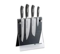 Couteaux de cuisine ACTIVECUT avec support, set de 4, noir, acier inoxydable, F.DICK