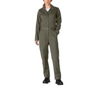 Dickies Combinaison de travail à manches longues en coton sergé pour femme, vert mousse, M