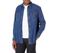 Dickies Flex Long Sleeve Shirt Chemise Bouton Bas, Denim-waschmittel, XL Homme