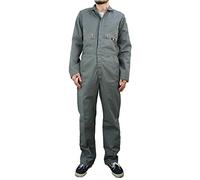 Dickies Men's 7 1/2 Ounce Twill Deluxe Long Sleeve Coverall - Industrial Workwear, Zipper Front, Garage Uniform Fit, Gray, Large Tall