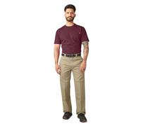 Dickies Pantalon de Travail Ample à Double Genou pour Homme, Kaki, 36W x 32L
