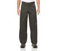 Dickies Pantalon de Travail Ample à Double Genou pour Homme, Vert Olive, 36W x 32L