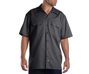 Dickies Short Sleeve Work Shirt Big and Tall-P Chemise boutonnée, Charbon, 3XL Homme