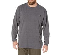 Dickies T-Shirt Utilitaire de Travail à Manches Longues et col Rond pour Homme, Gris Anthracite chiné, Taille M, Gris Anthracite chiné, M