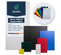 diconfa plaque plastique polystyrène PS - CHOISIR LA COULEUR - épaisseur : 0,5mm à 3mm - taille : 100x100mm à 500x1000mm ==> 200x300x1mm, blanc, 2 pièces - Bricolage Modélisme Enseignes