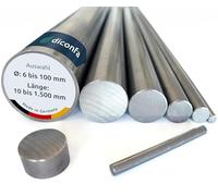 Diconfa Rond S355 J2+C - Ø 15mm x 600mm - Diamètre 10 à 100mm - Longueur 10 à 1000mm - Acier Étiré Clair H9 | ST 52 K - 1.0570 | Arbre de Construction, Tige, Axe, Boulon