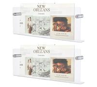 DICOSMETIC Lot de 2 porte-revues en acrylique transparent - Montage mural - Présentoir à magazines suspendu - Étagère flottante avec accessoires - Pour la maison, le bureau, la réception, la
