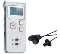 Dictaphone Enregistreur Numérique Portable Enregistreur Vocal 8GB Enregistreur Audio Lecteur MP3 Dictaphone LCD (Argent).[V425]