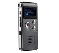 Dictaphone Professionnel USB 8GB Avec Enregistreur Vocal, Lecteur MP3 WAV et Fonction VAR ROM 4 Go Gris YONIS