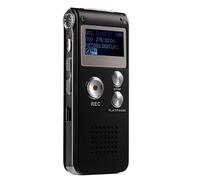 Dictaphone Professionnel USB 8GB Avec Enregistreur Vocal, Lecteur MP3 WAV et Fonction VAR ROM 4 Go Noir