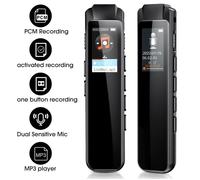 Dictaphones Enregistreur Vocal Numérique Enregistreur Audio avec Fonction de MP3, d'enregistrement à une touche Adapté aux Réunio