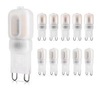 DiCUNO Ampoule LED G9 2W, 200lm, Blanc chaud 2700K, 230V, Lot de 10 | équivalent 20W halogène, Non-dimmable, Ampoules à économie d'énergie pour lustres, plafonniers et lampes de table