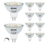 DiCUNO Ampoule LED GU5.3 MR16 Dimmable, 5W=50W, 6000K, 500lm, Lot de 10