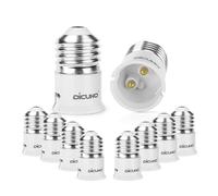 DiCUNO E27 vers B22 Adaptateur de douille, Douille base de lampe, Lot de 10 | Convertisseurs de culot grande vis E27 vers baïonnette B22