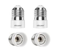 DiCUNO E27 vers E14 Adaptateur de douille, Douille de lampe, Lot de 4 | Convertisseurs de culot à grande vis E27 vers petite vis E14, 200W, 250V, Résistance max à la chaleur 165 ℃